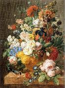 ELIAERTS, Jan Frans Bouquet of Flowers in a Sculpted Vase dfg oil on canvas
